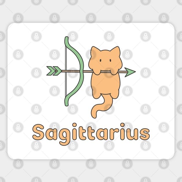 Sagittarius Cat Zodiac Sign with Text Magnet by artdorable